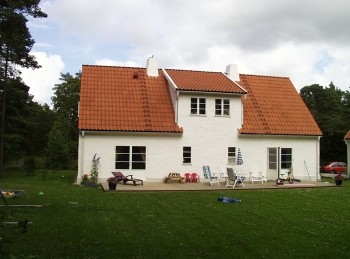 Murat hus med massiva 40 cm Lecablock på Gotland